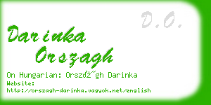 darinka orszagh business card
